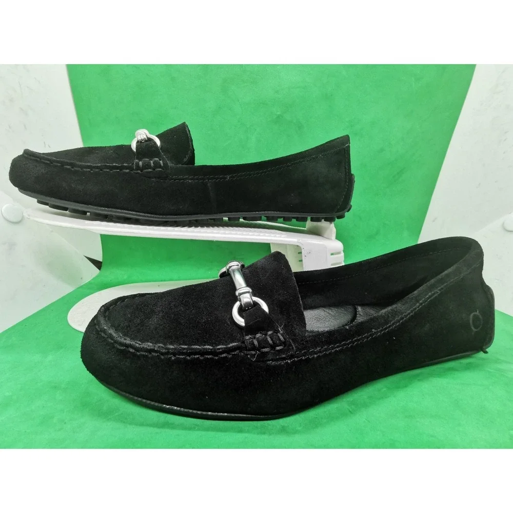 Born® Womens Size 8.5US Very Comfortable Magnolia Loafer Black Suede Leather